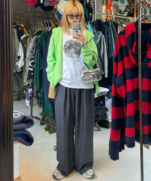 CIAOPANIC TYPY（チャオパニックティピー）の「【UNISEX】ﾀｯｸﾎﾞﾘｭｰﾑﾜｲﾄﾞｽﾗｯｸｽﾊﾟﾝﾂ（スラックス・メンズ・ブラック/グレー/ネイビー・SMALL/LARGE/MEDIUM）」の13枚目の写真