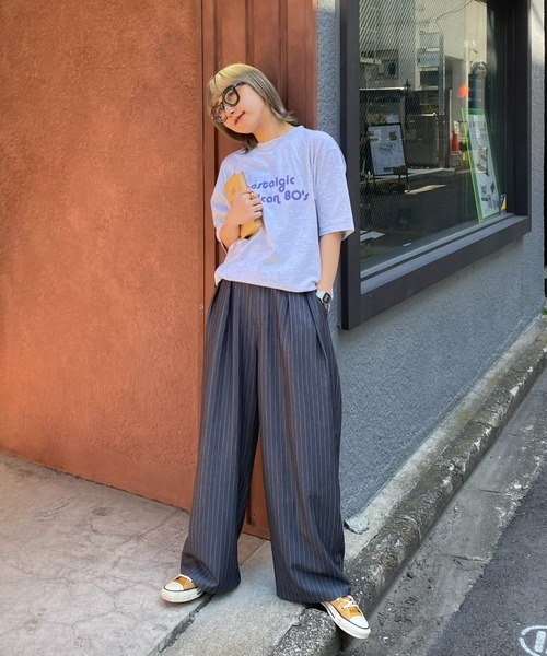 CIAOPANIC TYPY（チャオパニックティピー）の「【UNISEX】ﾀｯｸﾎﾞﾘｭｰﾑﾜｲﾄﾞｽﾗｯｸｽﾊﾟﾝﾂ（スラックス・メンズ・ブラック/グレー/ネイビー・SMALL/LARGE/MEDIUM）」の11枚目の写真