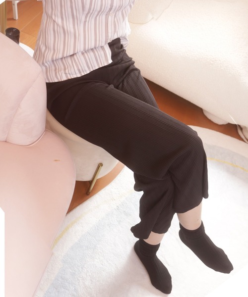 box408(ボックスヨンマルハチ)の「セミワイドパンツ ピケ調(その他パンツ・レディース・ブラック/グレー/ベージュ/パープル・MEDIUM/LARGE/X-LARGE)」の20枚目の写真
