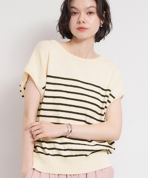 THE SHOP TK (ザ ショップ ティーケー )の「さりげない抜け感 ペーパーヤーン風ニット(ニット/セーター・レディース・ブルー/ダークブラウン/ベージュ系その他5・12/13)」の2枚目の写真