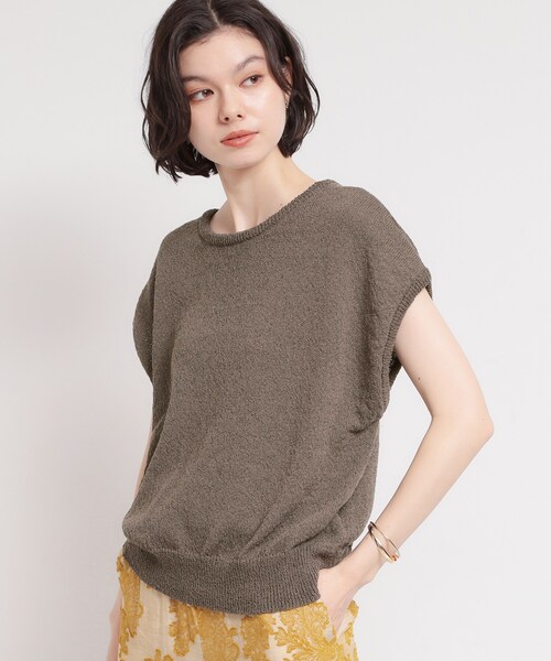 THE SHOP TK (ザ ショップ ティーケー )の「さりげない抜け感 ペーパーヤーン風ニット(ニット/セーター・レディース・ブルー/ダークブラウン/ベージュ系その他5・12/13)」の4枚目の写真