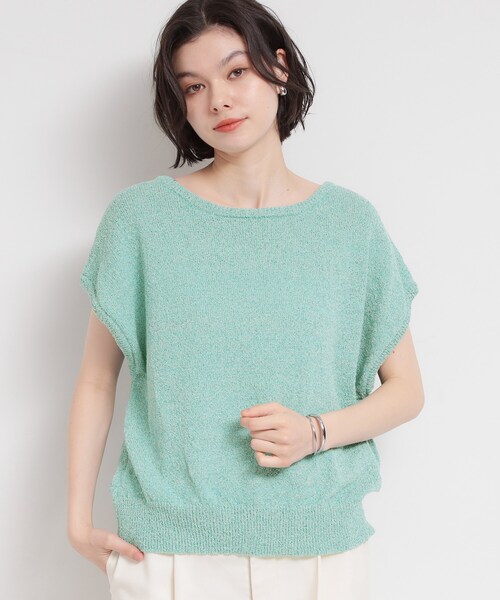 THE SHOP TK (ザ ショップ ティーケー )の「さりげない抜け感 ペーパーヤーン風ニット(ニット/セーター・レディース・ブルー/ダークブラウン/ベージュ系その他5・12/13)」の8枚目の写真