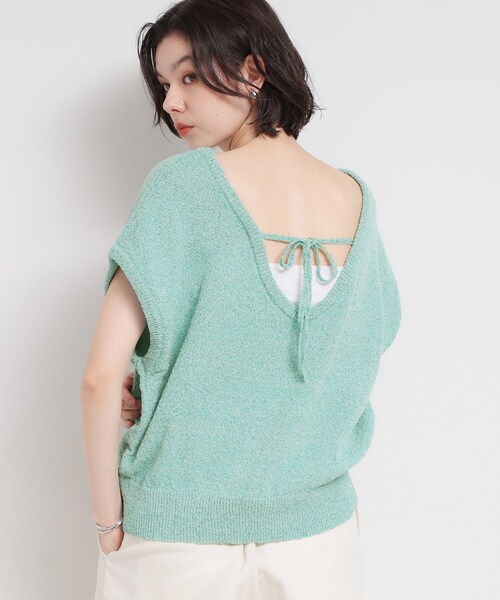 THE SHOP TK (ザ ショップ ティーケー )の「さりげない抜け感 ペーパーヤーン風ニット(ニット/セーター・レディース・ブルー/ダークブラウン/ベージュ系その他5・12/13)」の9枚目の写真