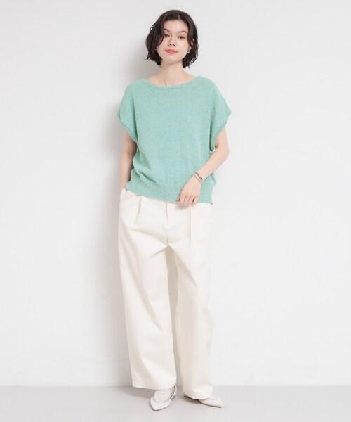 THE SHOP TK (ザ ショップ ティーケー )の「さりげない抜け感 ペーパーヤーン風ニット(ニット/セーター・レディース・ブルー/ダークブラウン/ベージュ系その他5・12/13)」の10枚目の写真