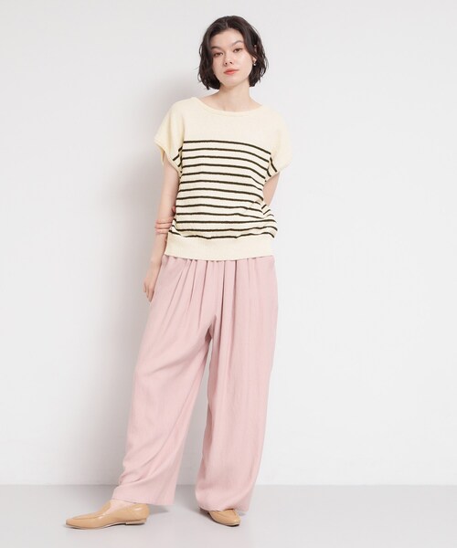 THE SHOP TK (ザ ショップ ティーケー )の「さりげない抜け感 ペーパーヤーン風ニット(ニット/セーター・レディース・ブルー/ダークブラウン/ベージュ系その他5・12/13)」の14枚目の写真