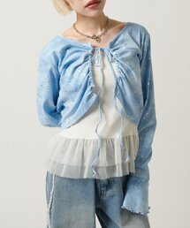 w closet | 【カップ付き/3色展開】チュールフリルキャミ(キャミソール)