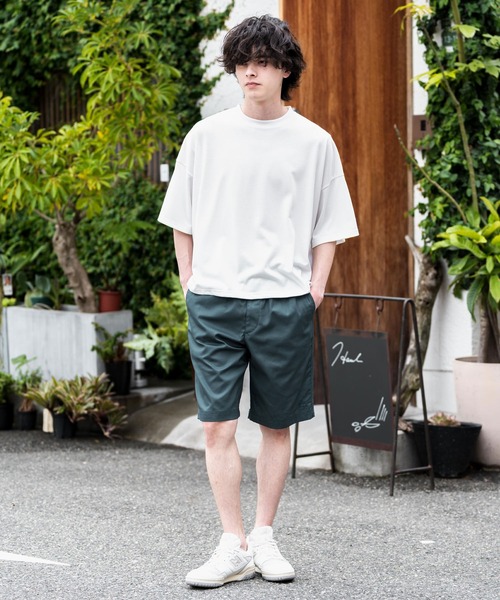 LOGOS(ロゴス)の「LOGOS 20×20ツイルロゴ刺繍イージーワイドショートパンツ(その他パンツ・メンズ・ブラック/ブルーグレー/モスグリーン/オレンジ/ベージュ・M/L/XL)」の19枚目の写真