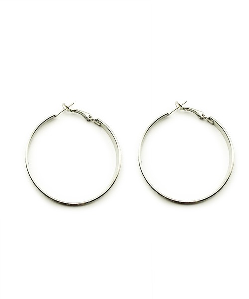 CARROLL(キャロル)の「CARROLL キャロル ネットデザインシンプルサークルフープピアス M size(ピアス(両耳用)・レディース・シルバー・FREE)」の1枚目の写真