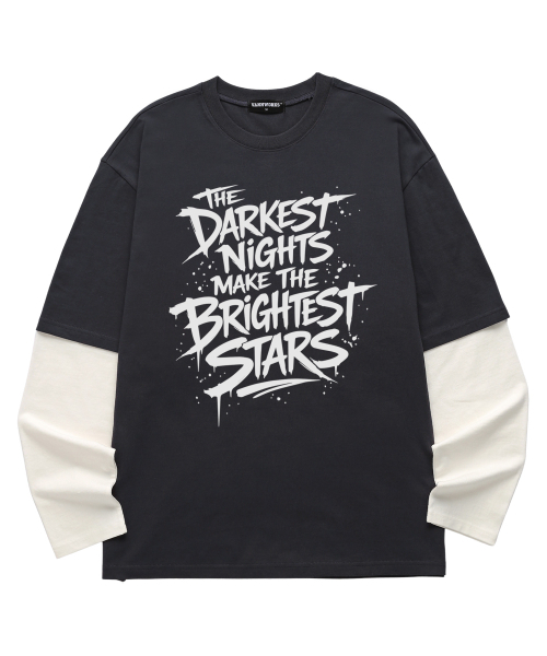 VANNWORKS(バンワークス)の「レイヤード BRIGHTEST STAR ロングスリーブ (VVLL0221) チャコール(Tシャツ/カットソー・メンズ・その他・SMALL/MEDIUM/LARGE/X-LARGE)」の3枚目の写真