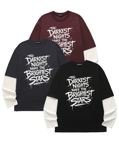 VANNWORKS(バンワークス)の「レイヤード BRIGHTEST STAR ロングスリーブ (VVLL0221) チャコール(Tシャツ/カットソー・メンズ・その他・SMALL/MEDIUM/LARGE/X-LARGE)」の4枚目の写真