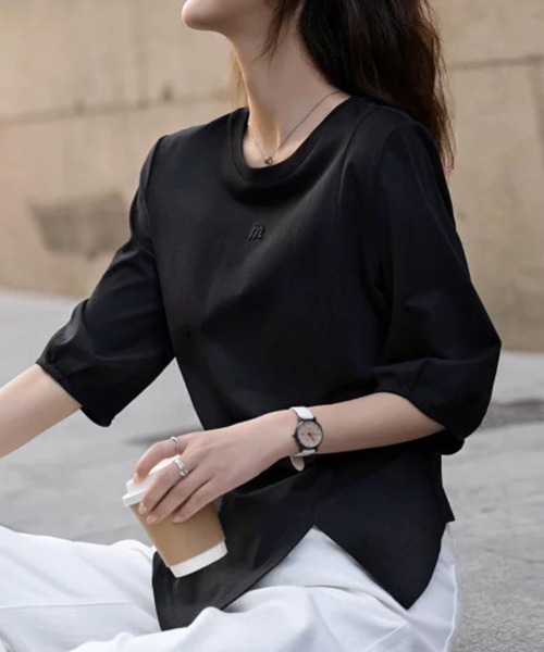 ONEP STAR(ワンピスター)の「アシンメトリーヘムブラウス(シャツ/ブラウス・レディース・ホワイト/ブラック・MEDIUM/LARGE/X-LARGE)」の11枚目の写真