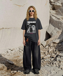 BLOW（ブロウ）の「PIGMENT_NINE9LIVES T-SHIRT [DEEP NAVY]（Tシャツ/カットソー）」