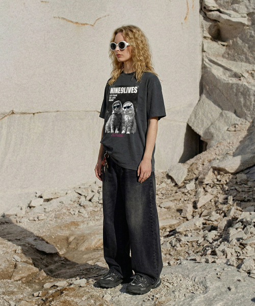 BLOW（ブロウ）の「PIGMENT_NINE9LIVES T-SHIRT [DEEP NAVY]（Tシャツ/カットソー・メンズ・その他・FREE/MEDIUM）」の3枚目の写真