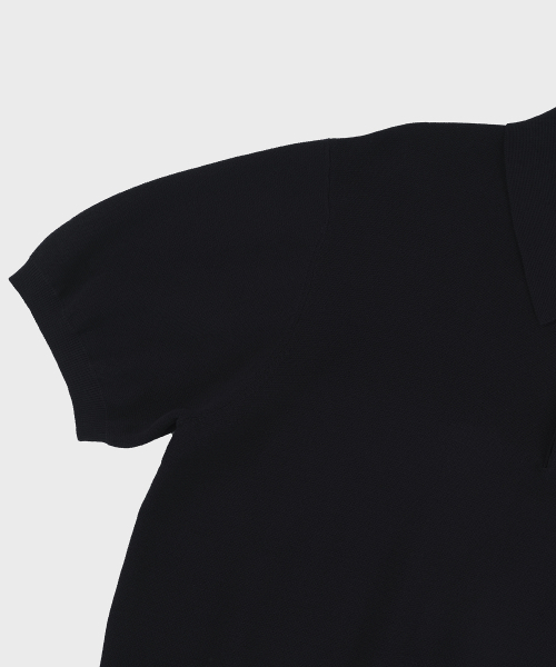 BELLIEF(ベリーフ)の「Essential Hard Twist Cotton Short Sleeve Polo Knit (Navy)(ニット/セーター・メンズ・その他・MEDIUM/LARGE/X-LARGE)」の4枚目の写真