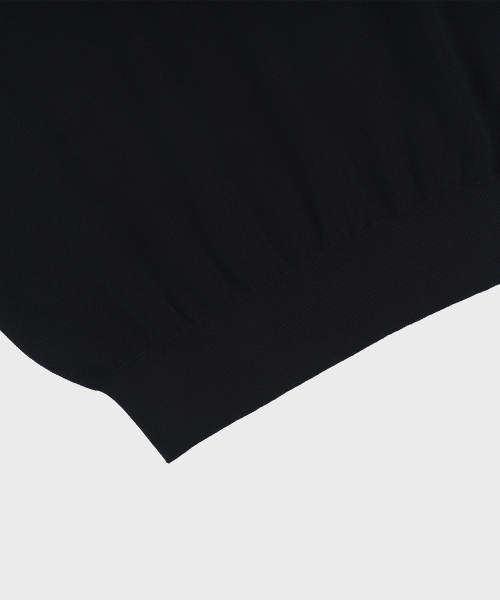 BELLIEF(ベリーフ)の「Essential Hard Twist Cotton Short Sleeve Polo Knit (Navy)(ニット/セーター・メンズ・その他・MEDIUM/LARGE/X-LARGE)」の5枚目の写真