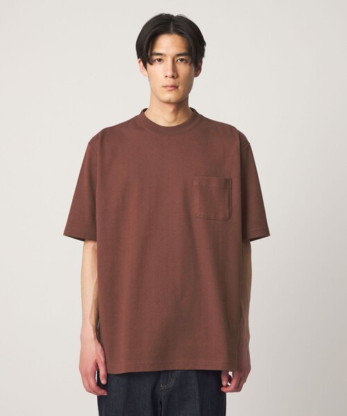 LOOPWHEELER（ループウィラー）の「＜LOOPWHEELER x LOWERCASE for UNITED ARROWS＞ヘヴィウェイト ポケットTシャツ（Tシャツ/カットソー・メンズ・ライトピンク/ブラック/ダークブラウン/ホワイト・M/S/L/XL）」の13枚目の写真