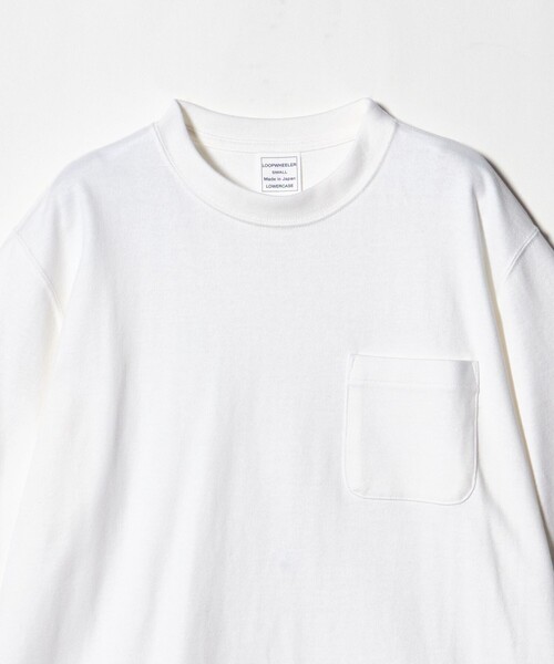 LOOPWHEELER（ループウィラー）の「＜LOOPWHEELER x LOWERCASE for UNITED ARROWS＞ヘヴィウェイト ポケットTシャツ（Tシャツ/カットソー・メンズ・ライトピンク/ブラック/ダークブラウン/ホワイト・M/S/L/XL）」の9枚目の写真