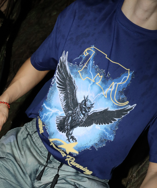 GLACK(グラック)の「GTTAR004 ミケニックアウル半袖Tシャツ (ブルー)(Tシャツ/カットソー・レディース・その他・MEDIUM/LARGE)」の3枚目の写真