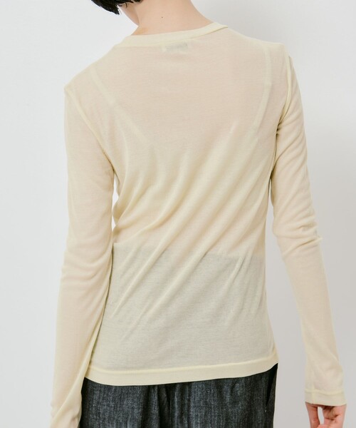 RIV NOBUHIKO(リブノブヒコ)の「【riv nobuhiko/リブノブヒコ】POSY EMBROIDERY TOP/ポピーエンブロイダリートップ(Tシャツ/カットソー・レディース・イエロー・2)」の7枚目の写真