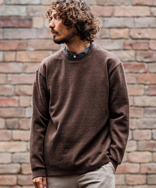 CAMBIO(カンビオ)の「mlt5713-シャギーオーバーサイズカットソー(CMB-R0229)(Tシャツ/カットソー・メンズ・グレー/ブラック/ブラウン・L/M/S)」の3枚目の写真