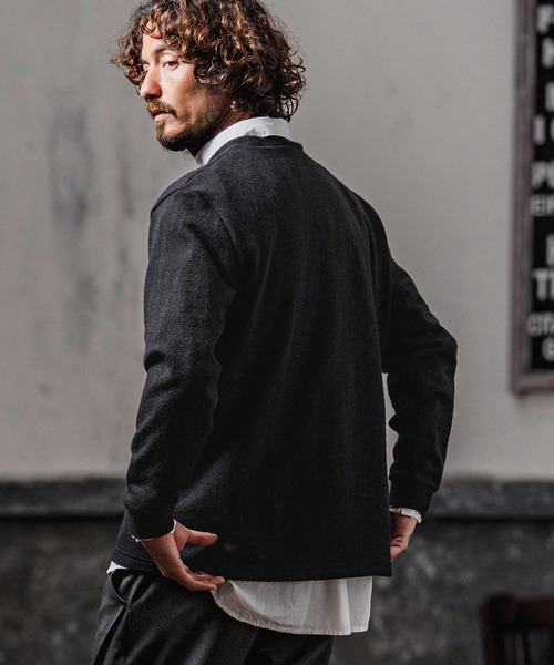 CAMBIO(カンビオ)の「mlt5713-シャギーオーバーサイズカットソー(CMB-R0229)(Tシャツ/カットソー・メンズ・グレー/ブラック/ブラウン・L/M/S)」の5枚目の写真