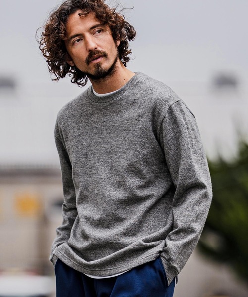 CAMBIO(カンビオ)の「mlt5713-シャギーオーバーサイズカットソー(CMB-R0229)(Tシャツ/カットソー・メンズ・グレー/ブラック/ブラウン・L/M/S)」の10枚目の写真