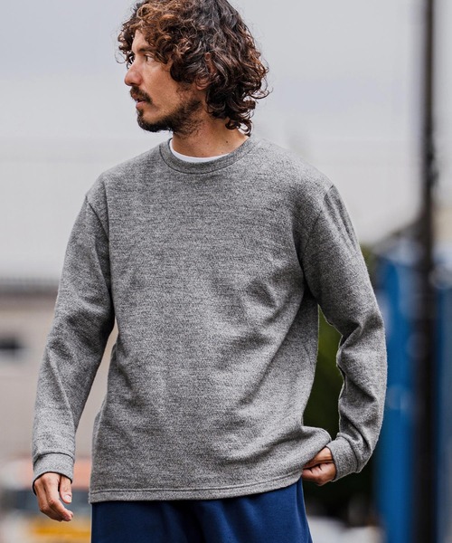 CAMBIO(カンビオ)の「mlt5713-シャギーオーバーサイズカットソー(CMB-R0229)(Tシャツ/カットソー・メンズ・グレー/ブラック/ブラウン・L/M/S)」の12枚目の写真