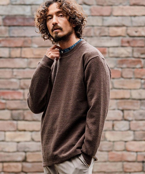 CAMBIO(カンビオ)の「mlt5713-シャギーオーバーサイズカットソー(CMB-R0229)(Tシャツ/カットソー・メンズ・グレー/ブラック/ブラウン・L/M/S)」の16枚目の写真