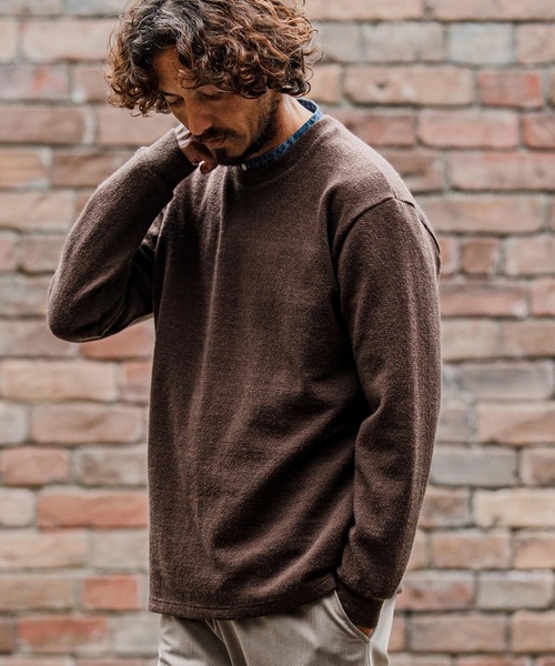 CAMBIO(カンビオ)の「mlt5713-シャギーオーバーサイズカットソー(CMB-R0229)(Tシャツ/カットソー・メンズ・グレー/ブラック/ブラウン・L/M/S)」の17枚目の写真