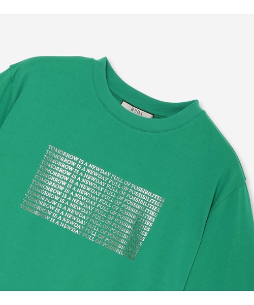 R-ISM(リズム)の「【人気アイテム・接触冷感・洗える】シルバーホイルプリントTシャツ(Tシャツ/カットソー・レディース・ホワイト・4)」の7枚目の写真