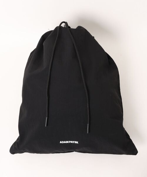 ADAM PATEK(アダムパテック)の「【ADAM PATEK】Leather trimmed mesh drawstring bag(バックパック/リュック・メンズ・ブラック・FREE)」の12枚目の写真