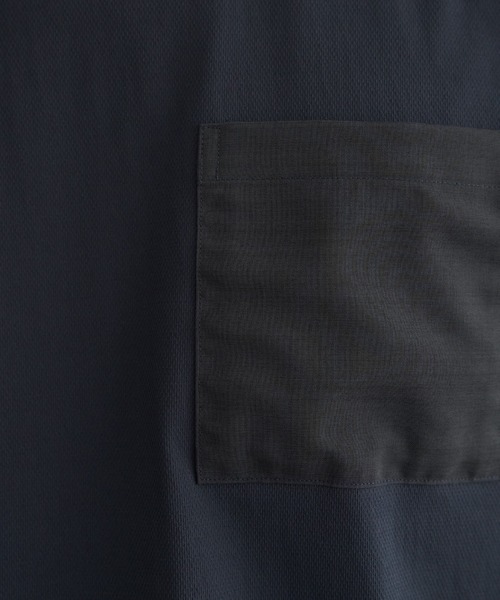 ikka(イッカ)の「冷感異素材コンビTシャツ(Tシャツ/カットソー・メンズ・カーキ/チャコール/ネイビー/ホワイト・M/L/XL/S)」の14枚目の写真