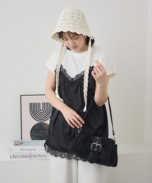RETRO GIRL(レトロガール)の「ベルトバックルミニバッグ(ショルダーバッグ・レディース・ブラック/ブラウン/オフホワイト・ONE SIZE)」の14枚目の写真