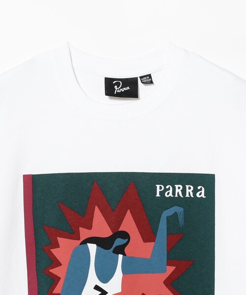 By Parra(バイパラ)の「by Parra / Baseketball T-shirt(Tシャツ/カットソー・メンズ・ホワイト・XL/L/M)」の3枚目の写真