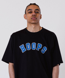 ALL DAY HOOPS（オールデイフープス）の「フープスバスティロゴオーバーサイズ半袖Tシャツブラック（Tシャツ/カットソー）」