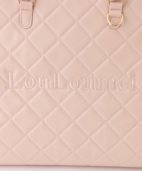 LouLoumei(ルルミー)の「リボンチャーム付き刺繍ロゴキルティングキャリーオントート(トートバッグ・レディース・ピンク系その他/ブラック/ピンク/サックスブルー・FREE)」の15枚目の写真