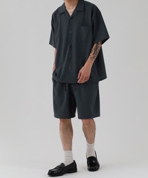 MANYMENMANYMINDS / AIRLEAKFABRIC/半袖オープンカラーシャツ/ショートパンツ/セットアップ