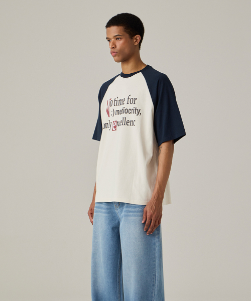 URBANAGE(アーバンエイジ)の「No time ナグラン配色オーバー半袖ネイビー(Tシャツ/カットソー・レディース・その他・MEDIUM/LARGE)」の10枚目の写真