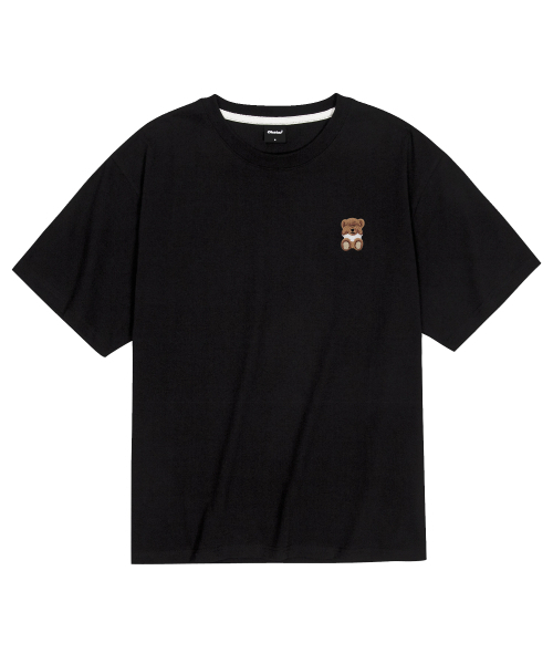 OKSTAR(オクスター)の「クールコットンオーバーサイズミニミスリーピーくま刺繍半袖Tシャツ(Tシャツ/カットソー・レディース・クリーム/ブラック/ホワイト/ダークグリーン・LARGE/MEDIUM/SMALL/X-LARGE/XX-LARGE)」の5枚目の写真
