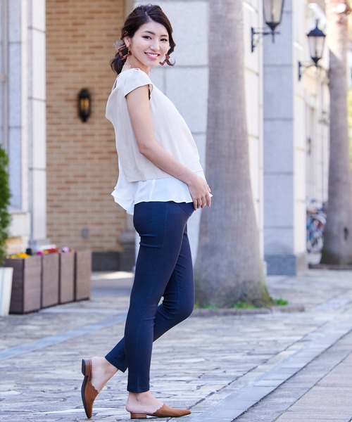 美脚ストレッチマタニティパンツ