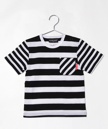 CHUBBYGANG | バイボーダー　5分袖Tシャツ(Tシャツ/カットソー)