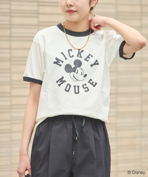 journal standard L'essage(ジャーナルスタンダードレサージュ)の「《追加》【MICKEY】ピグメントTシャツ(Tシャツ/カットソー・レディース・ベージュ系その他/ホワイト・FREE)」の10枚目の写真