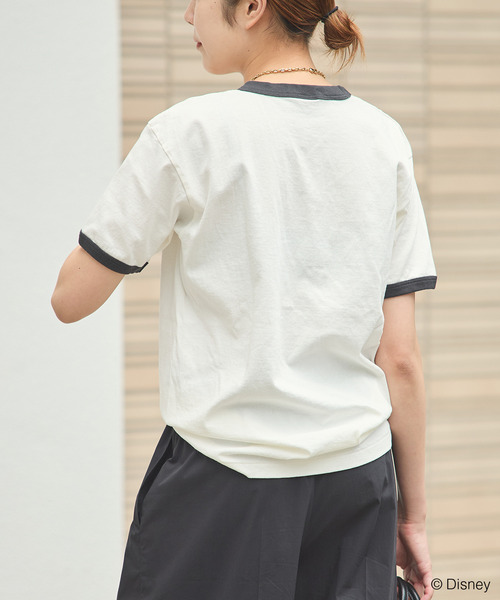 journal standard L'essage(ジャーナルスタンダードレサージュ)の「《追加》【MICKEY】ピグメントTシャツ(Tシャツ/カットソー・レディース・ベージュ系その他/ホワイト・FREE)」の8枚目の写真