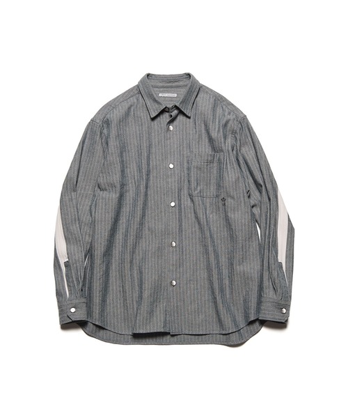 uniform experiment(ユニフォームエクスペリメント)の「SELVAGE HERRINGBONE SHIRT(シャツ/ブラウス・メンズ・チャコールグレー・1/2/3/4)」の1枚目の写真