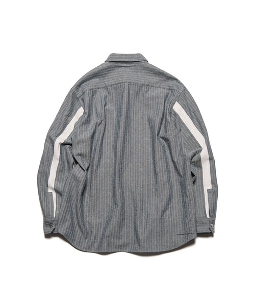 uniform experiment(ユニフォームエクスペリメント)の「SELVAGE HERRINGBONE SHIRT(シャツ/ブラウス・メンズ・チャコールグレー・1/2/3/4)」の4枚目の写真