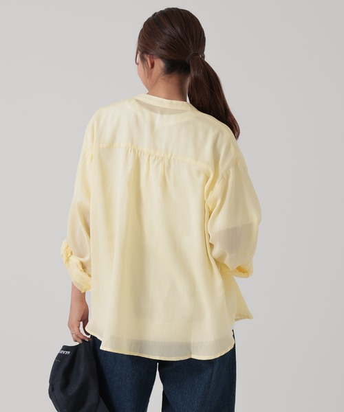 HEART MARKET（ハートマーケット）の「エアリーシアーシャツ（シャツ/ブラウス・レディース・チャコール/ホワイト/イエロー/ブルー/ベージュ・FREE）」の11枚目の写真