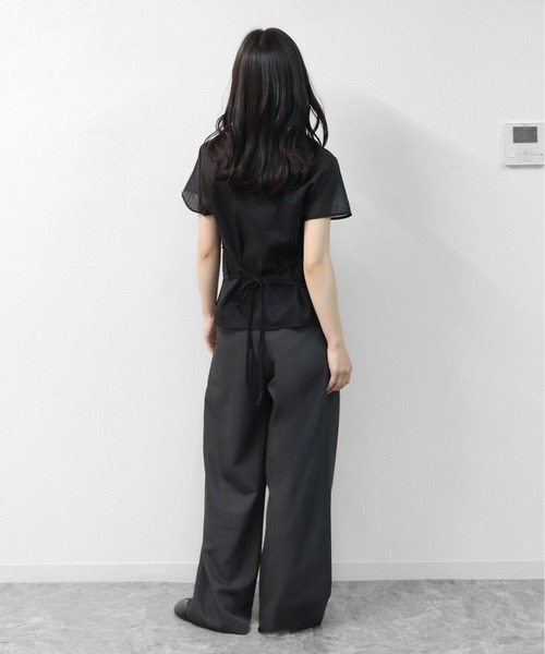 THE CELL.(ザセルドット)の「キャミレイヤード シアーシャツ CAMISOLE LAYERED SHEER SHIRT(シャツ/ブラウス・レディース・グレー/ブラック/ブラウン・FREE)」の12枚目の写真