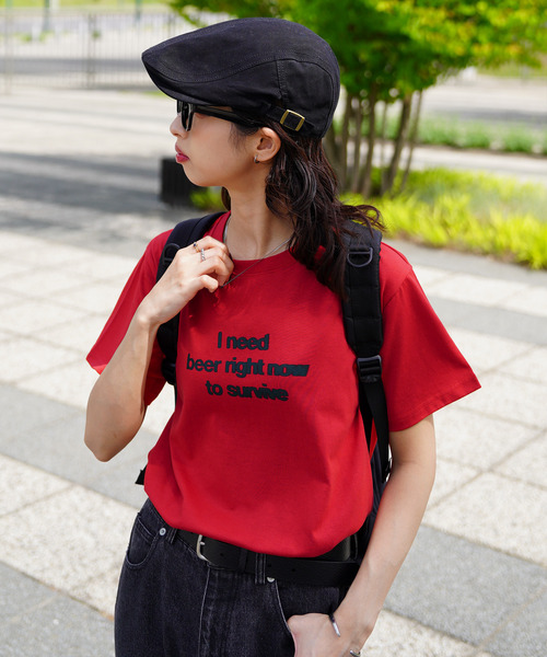 Chillfar(チルファー)の「Chillfar アソートロゴデザインTEEシャツ(Tシャツ/カットソー・レディース・レッド系/ピンク系/イエロー系1/イエロー系/ブルー系1/ブルー系/ネイビー系2/ネイビー系1/ブルー/イエロー/ピンク/レッド/レッド系1・FREE)」の12枚目の写真