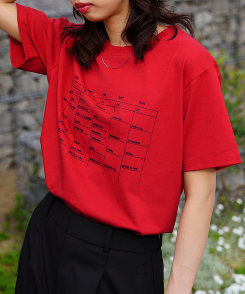 Chillfar(チルファー)の「Chillfar アソートロゴデザインTEEシャツ(Tシャツ/カットソー・レディース・レッド系/ピンク系/イエロー系1/イエロー系/ブルー系1/ブルー系/ネイビー系2/ネイビー系1/ブルー/イエロー/ピンク/レッド/レッド系1・FREE)」の13枚目の写真