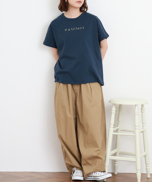 Emago(イマゴ)の「EMAGO シーグラスプリントT 半袖(Tシャツ/カットソー・レディース・ブルー/ホワイト・FREE)」の16枚目の写真